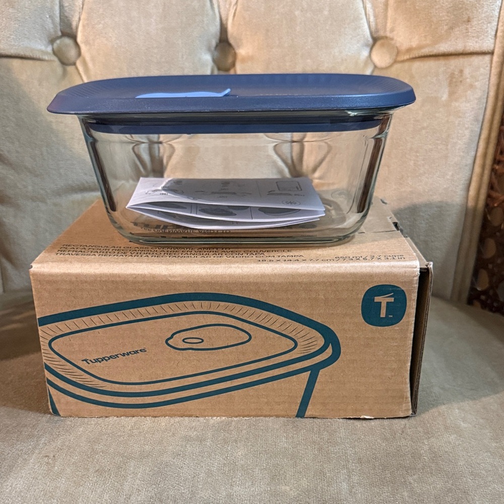 Tupperware Brand New Glass Container with Lid